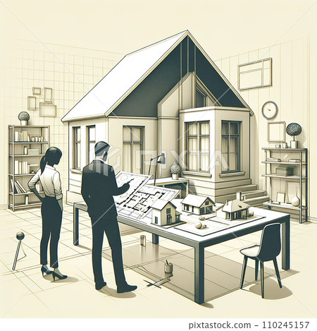 Image of a meeting at a design office 110245157