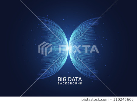 Big data visualization. Abstract technology innovation communication concept digital blue design background. Vector illustration Big data visualization. Abstract technology innovation communication concept digital blue design background. Vector illustration 110245603