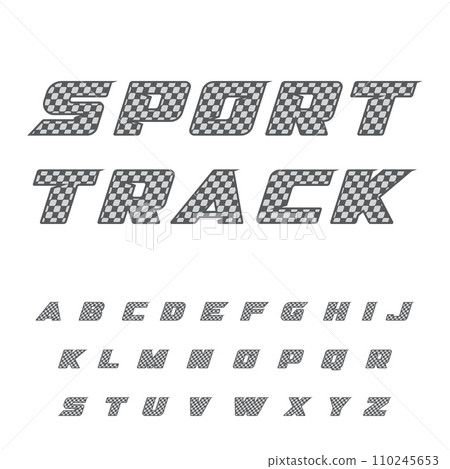 Sport race alphabet checkered Sport race alphabet checkered 110245653