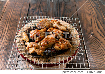 Charcoal-grilled chicken thigh yakiniku Charcoal-grilled chicken thigh yakiniku 110245804