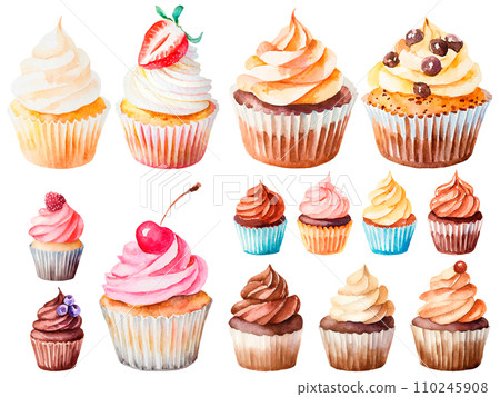 彩色蛋糕插圖集 110245908