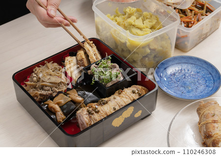 New Year dishes  110246308