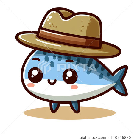 fish wearing a hat 110246880