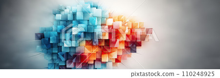 AI-generated content. Background color wave elegant vibrant artistic happy.AI Generative. 110248925