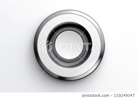 Abstract high tech multicolor button on white background, Generative AI Abstract high tech multicolor button on white background, Generative AI 110249347