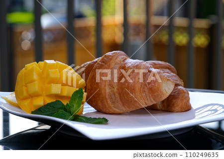 delicious croissant with fruits on a white plate serving cleanliness tidiness expensiveness the best lunch beautiful morning care care dear life delicious yamiyami delicious croissant with fruits on a white plate serving cleanliness tidiness expensiveness the best lunch beautiful morning care care dear life delicious yamiyami 110249635