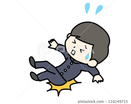 一名男學生墜落的插圖 110249715