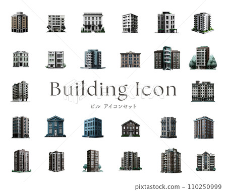 Building icon set 110250999