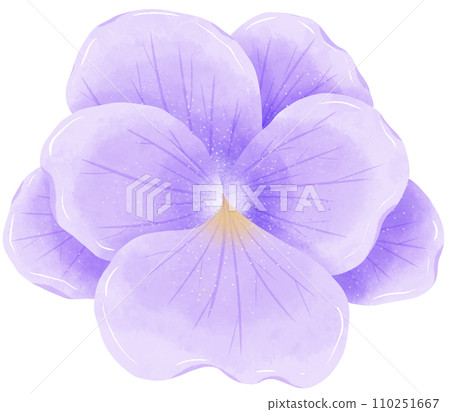 Watercolor hand drawn illustration Violet purple flower for wedding invitation bridal shower greeting card 110251667