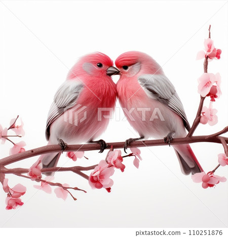 two colorful bird, Sun Conure parrot, isolated on white 110251876