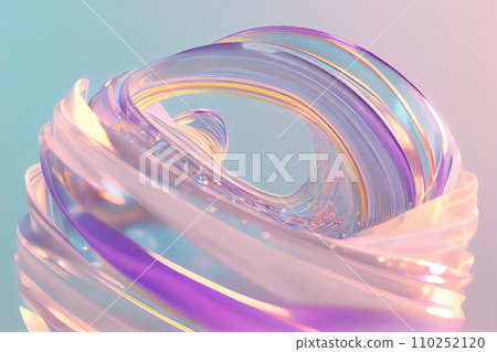 Transparent abstract glass. Curved wave ribbon in motion. Transparent abstract glass. Curved wave ribbon in motion. 110252120