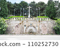 Fountain in Park Monte del Castro, park located on a hill in Vigo, the biggest city in Galicia Region, in the North of Spain, selective focus 110252730
