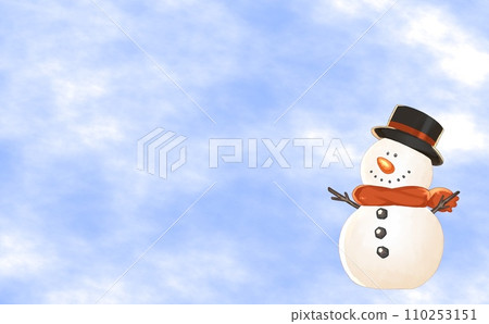 Snowman ③ - Stock Illustration [110253151] - PIXTA