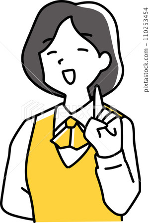 女商人舉起食指解釋 女商人舉起食指解釋 110253454