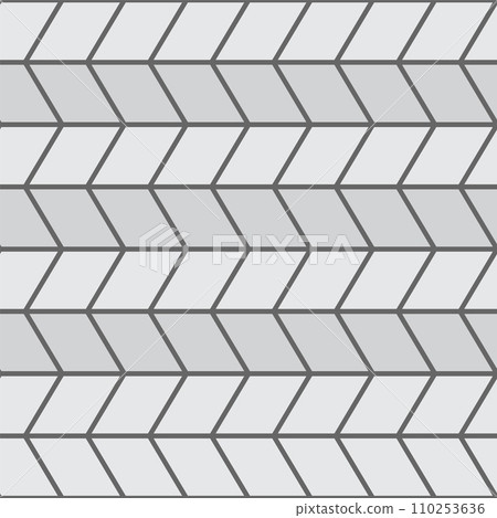 Pavement top view pattern, street grey cobblestone, garden sidewalk tile. Vector herringbone design with interlocking zigzag bricks forming a stylish arrangement to outdoor surfaces roads and streets 110253636