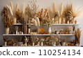 AI-generated content. Interior decoration with stylish compositions from dry plants. 110254134