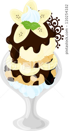 可愛又美味的香蕉凍糕圖標 110254182