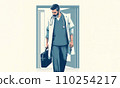 AI-generated content. an exhausted male doctor surgeon back home after long shift overdue hours 110254217