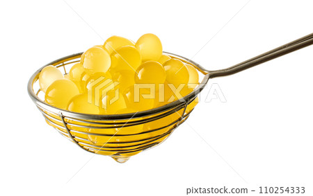 yellow balls for bubble tea 110254333