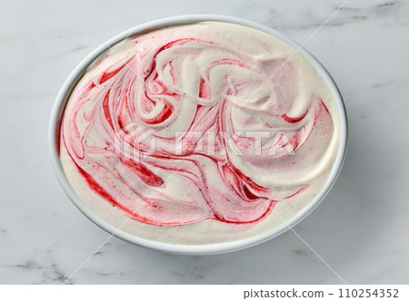 bowl of frozen homemade ice cream bowl of frozen homemade ice cream 110254352
