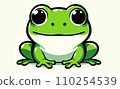 Illustration of a smiling frog 110254539