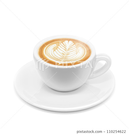 拿鐵咖啡插畫真實 拿鐵咖啡插畫真實 110254622