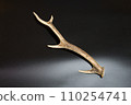 Deer antlers on black background 110254741