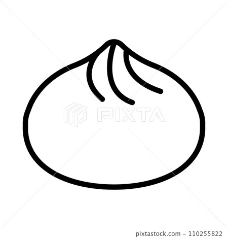 肉包子圖示。中國包子圖示。向量。 110255822