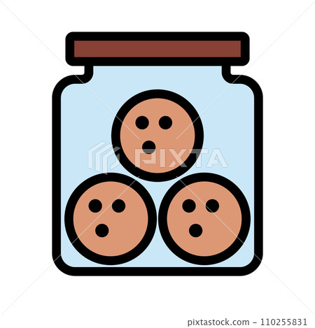 Cookie 容器圖示。向量。 Cookie 容器圖示。向量。 110255831