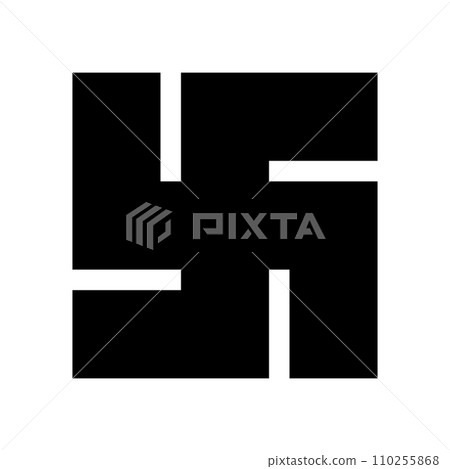 兩個剪影圖示。印度教的象徵。向量。 110255868