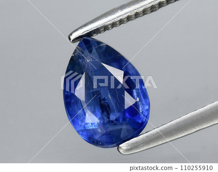natural blue kyanite gem on the background natural blue kyanite gem on the background 110255910