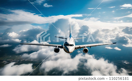 飛機在天空中飛行 110256181