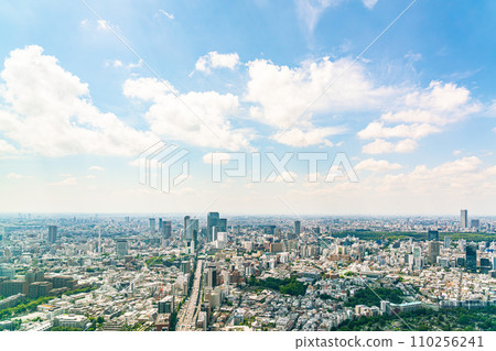 [東京] 蔚藍天空下的澀谷街景 110256241