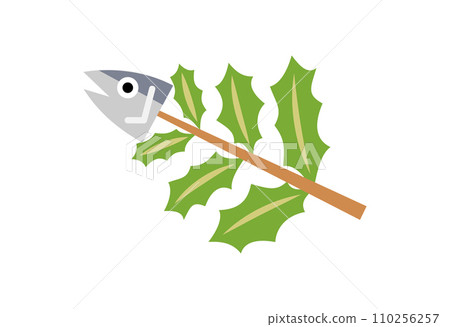 Sardine head and holly Sardine head and holly 110256257