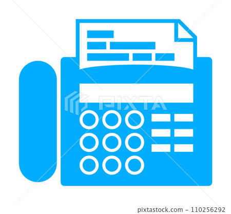 Illustration of a fax machine that can send and receive texts and documents Illustration of a fax machine that can send and receive texts and documents 110256292