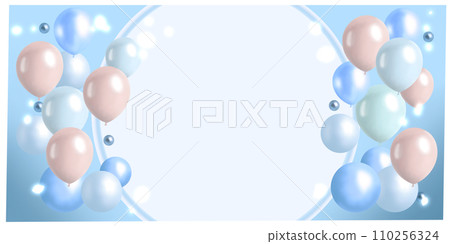 背景圖與飛行的氣球 110256324