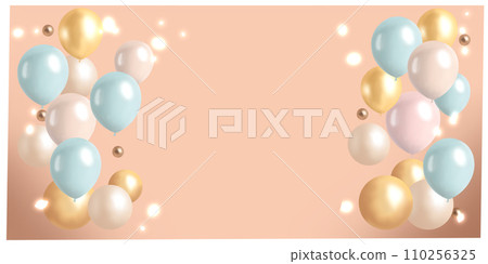 Background illustration with flying balloons 110256325
