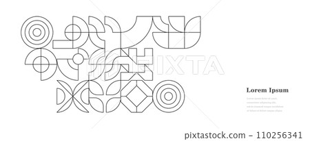 geometry abstract retro bauhaus background transparent 110256341