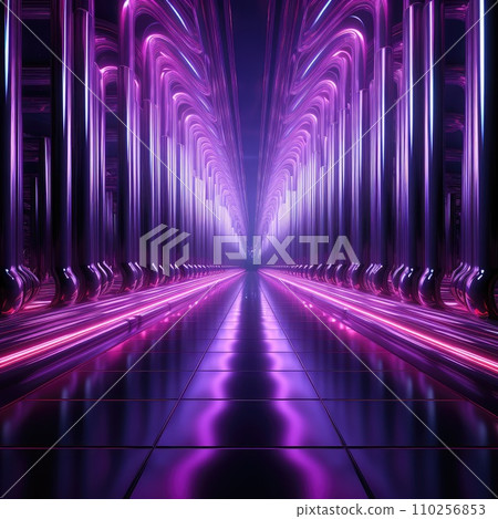 AI-generated content. Design element. 3D illustration. rendering. futuristic interior.AI Generative. AI-generated content. Design element. 3D illustration. rendering. futuristic interior.AI Generative. 110256853