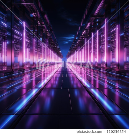 AI-generated content. Design element. 3D illustration. rendering. futuristic interior.AI Generative. AI-generated content. Design element. 3D illustration. rendering. futuristic interior.AI Generative. 110256854