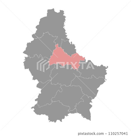 Diekirch canton map, administrative division of Luxembourg. Vector illustration. 110257041