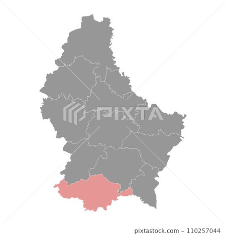 Esch sur Alzette canton map, administrative division of Luxembourg. Vector illustration. Esch sur Alzette canton map, administrative division of Luxembourg. Vector illustration. 110257044