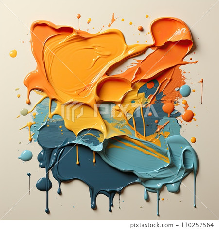 AI-generated content. abstract watercolor paintings, paint color splotches, abstract colors, minimalism art painting, scene design. Ai Generative. 110257564