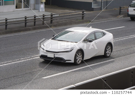 Sedan PHEV road driving Sedan PHEV road driving 110257744