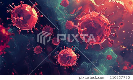 Virus illustration 4 110257750