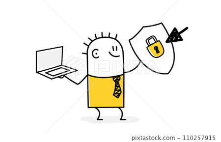 Cyber attack protection, guarding from internet hacker. Cyber attack protection, guarding from internet hacker. 110257915