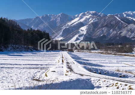 [Nagano Prefecture] Snowy Northern Alps/Hakuba Village in winter 110258377