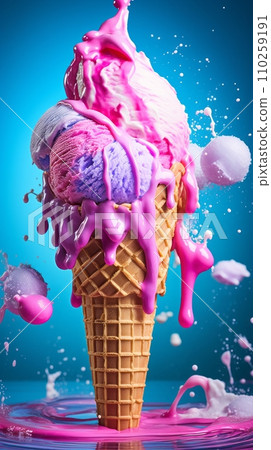 Ice cream scoops 110259191