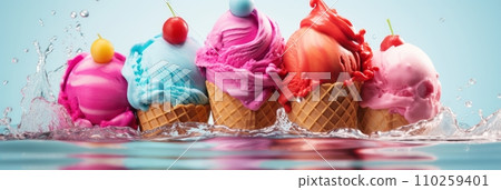 Ice cream scoops Ice cream scoops 110259401