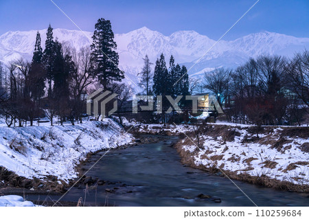 [Nagano Prefecture] Snowy Northern Alps/Hakuba Village Oide Park in winter 110259684